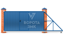 Ворота откатные 1980×2100 под профлист ЗМК-7769