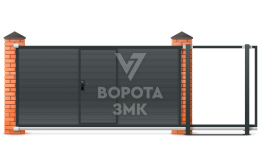 Ворота раздвижные Алютех 2000×2100 ЗМК-6851