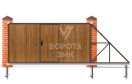 Деревянные ворота 3500×2000 ЗМК-7710