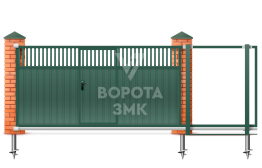 Ворота электрические 3500×2000 с пультом для забора ЗМК-7243