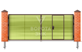 Распашные ворота Alutech 2500×2250 ЗМК-4724