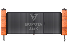 Автоматические распашные ворота 3000×2750 ЗМК-4685